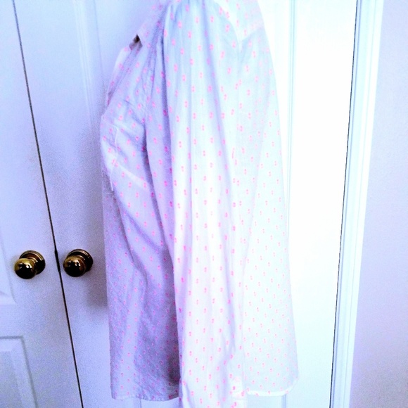 2 for $10 Merona White & Pink Button Down Shirt - Picture 4 of 5